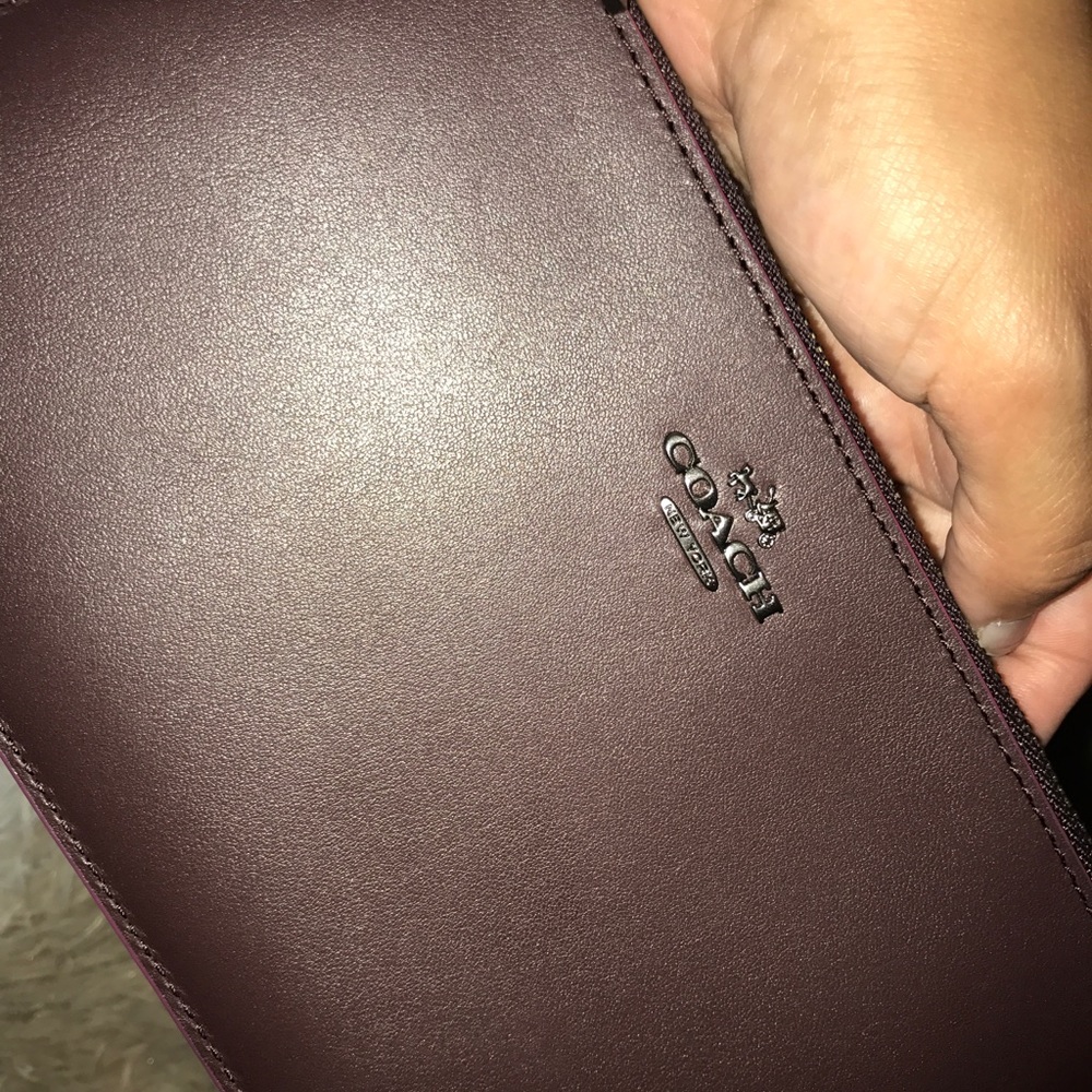 -SOLD-  Brand new with tags Coach leather wristlet