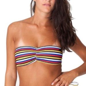 American Apparel Bandeau Striped Swim Top