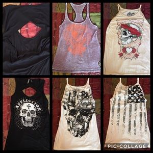 Lot of 4 Affliction tank tops from the Buckle🖤