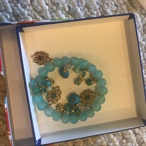 Blue marble bracelet