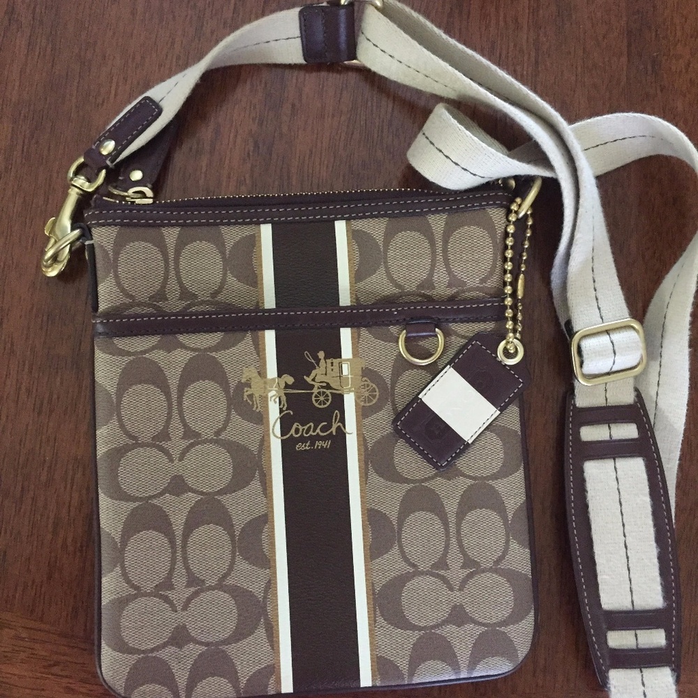 NWOT Coach Signature Jacquard Crossbody Bag