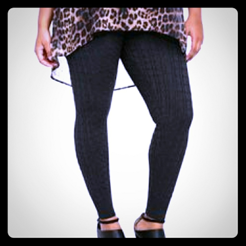 Torrid cable knit stretch pants