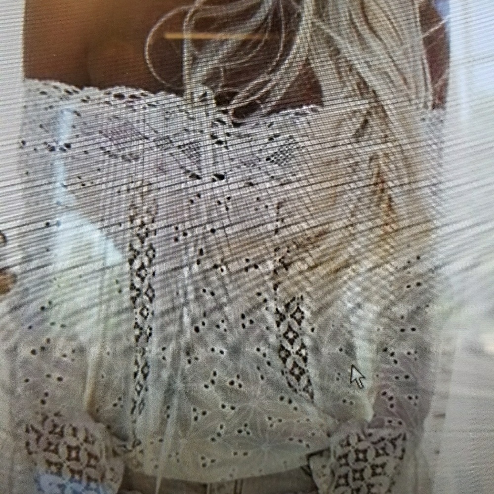 Off the shoulder flare sleeve white lace blouse