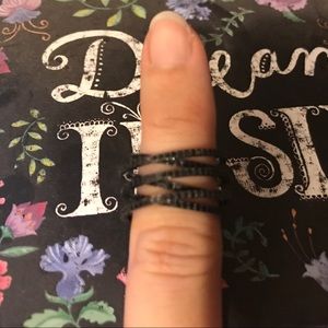 Michael Kors Blackout Criss Cross ring