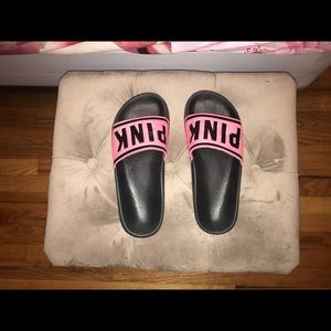 Victorias Secret Pink Hot Pink Slides