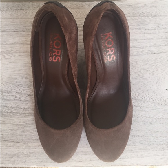 KORS Michael Kors Shoes - MICHAEL KORS Brown Suede Wedge