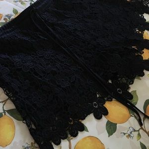 Black Lace Shorts