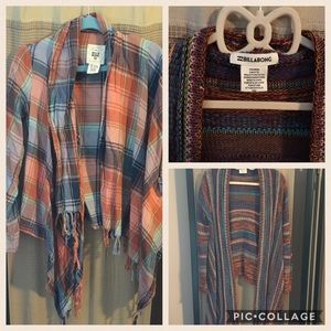 2 Girls Billabong over piece/sweater from Buckle