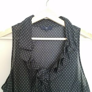 GAP Semi Sheer Sleeveless Ruffle Top