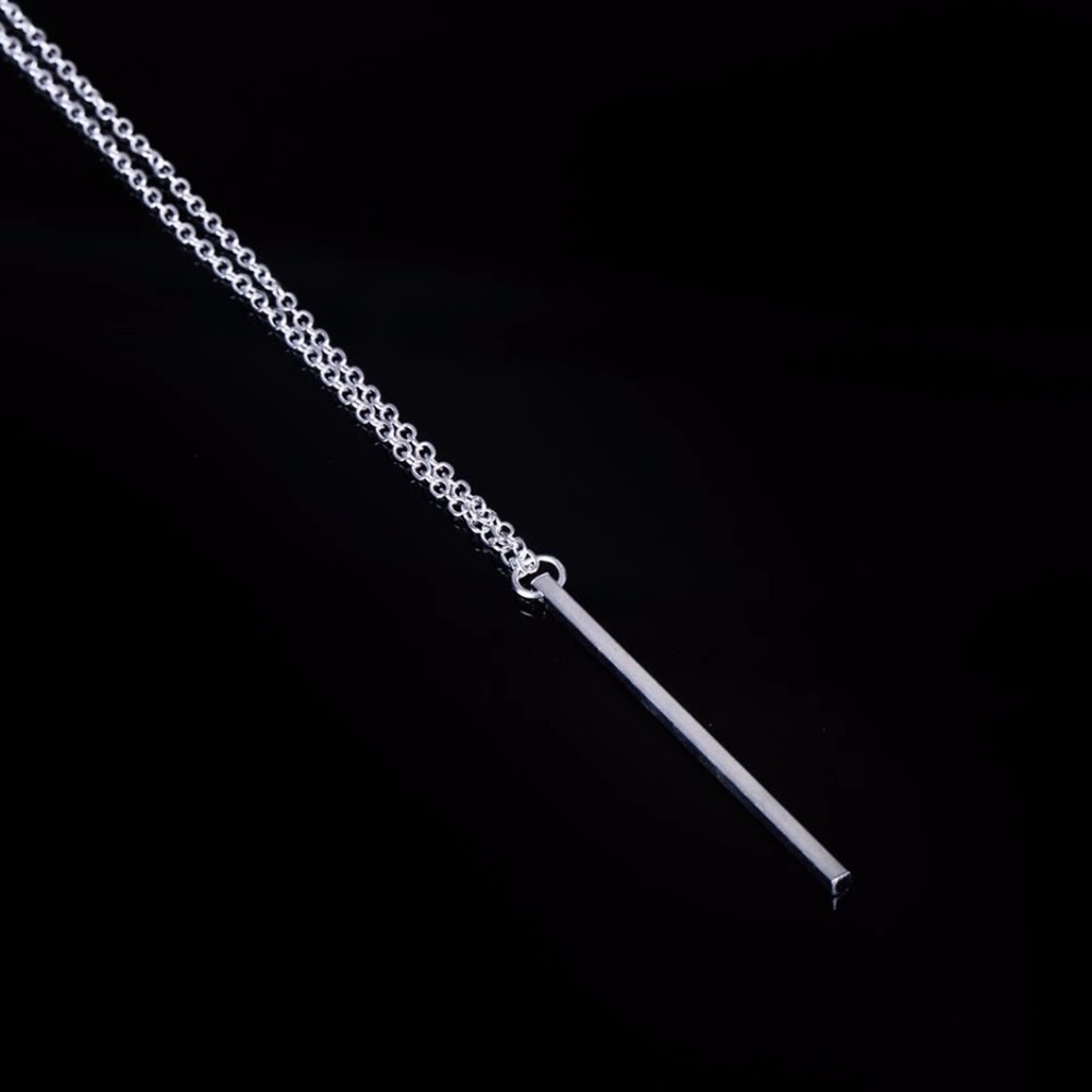 7/$35 Long Bar Pendant Statement Necklace - Picture 5 of 6