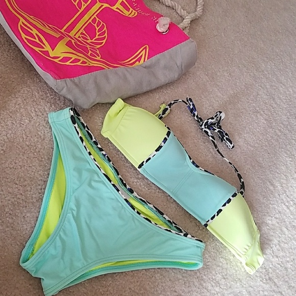 Other - Neon strapless bikini Other - Neon strapless bikini