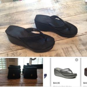 Volatile wedge flip flops