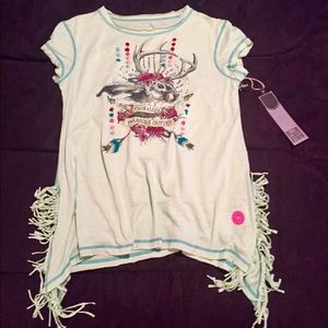 Double D Ranchwear Apparel Fringe T-shirt - NWT.