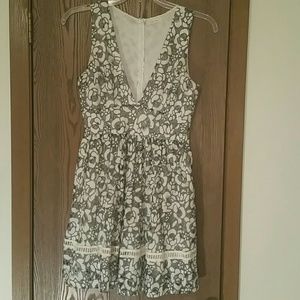 Classy Eyelet flower patern dress