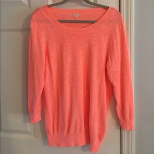 Jcrew neon pink sweater
