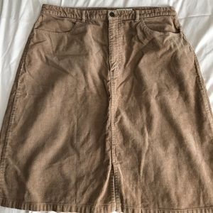 Eddie Bauer tan cord skirt