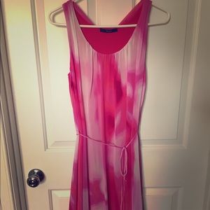 Tahari pink chiffon cocktail dress