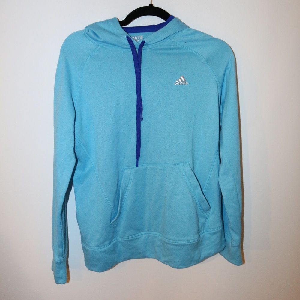 Adidas light blue hoodie