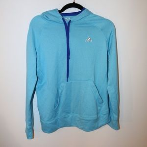 Adidas light blue hoodie
