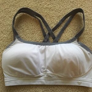 White Sports bra