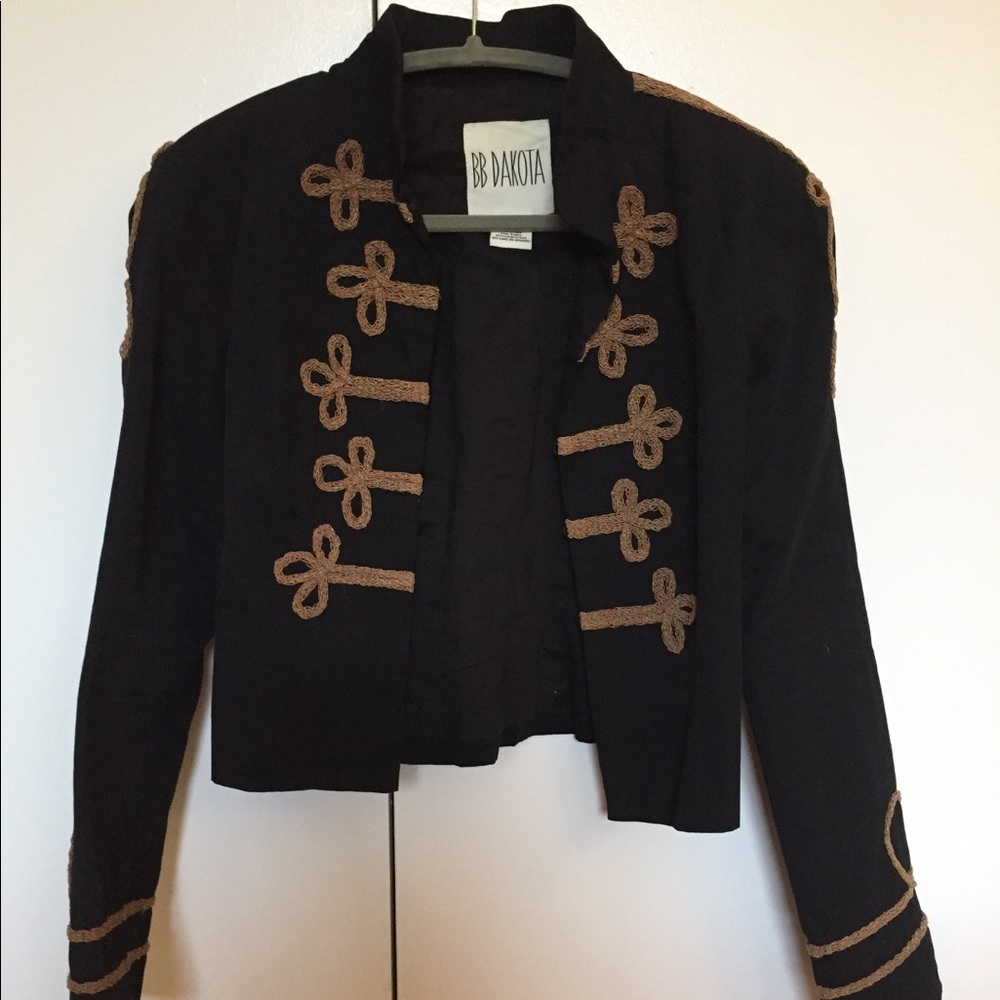 BB Dakota Military Jacket with Gold Brocade XS