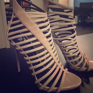 Giuseppe Zanotti Metallic Leather Cage Sandal