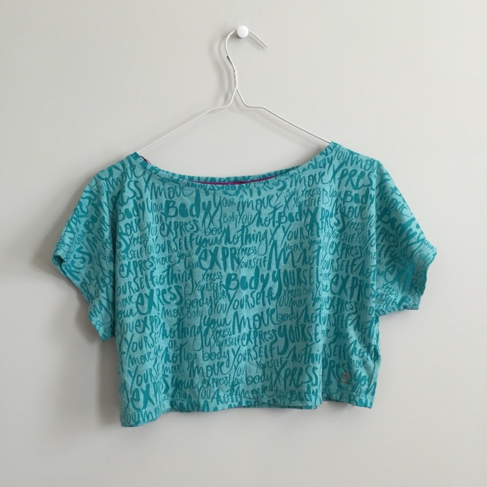 BLUE CROP TOP