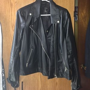 Forever 21 black leather jacket