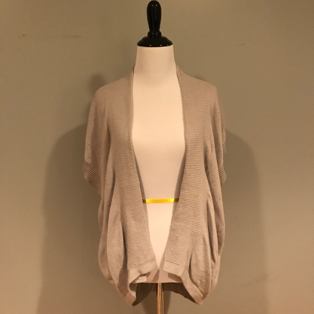 Anthropologie Grey Angora Open Cardigan
