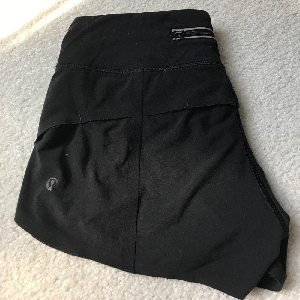 Lululemon Black Speed shorts size 2