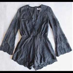 Black lace romper