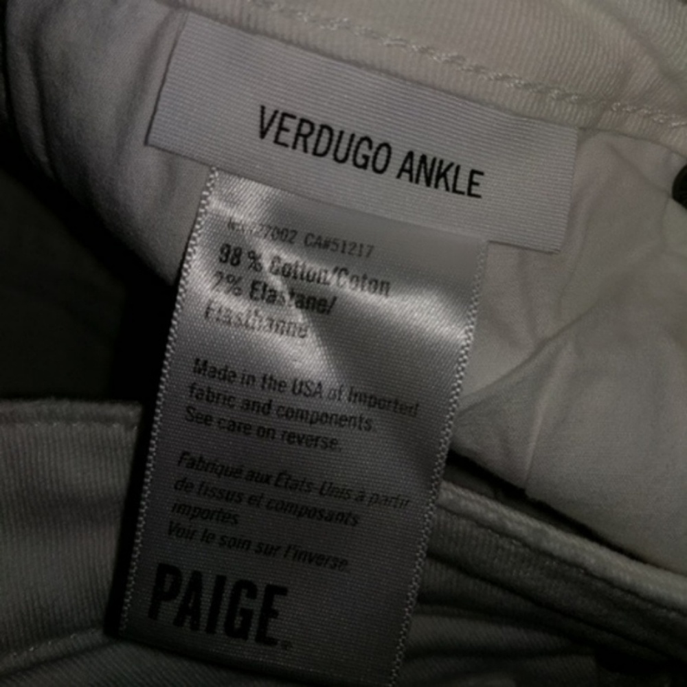 Paige Verdugo Ankle White Skinny Destructed Jeans - Picture 5 of 6