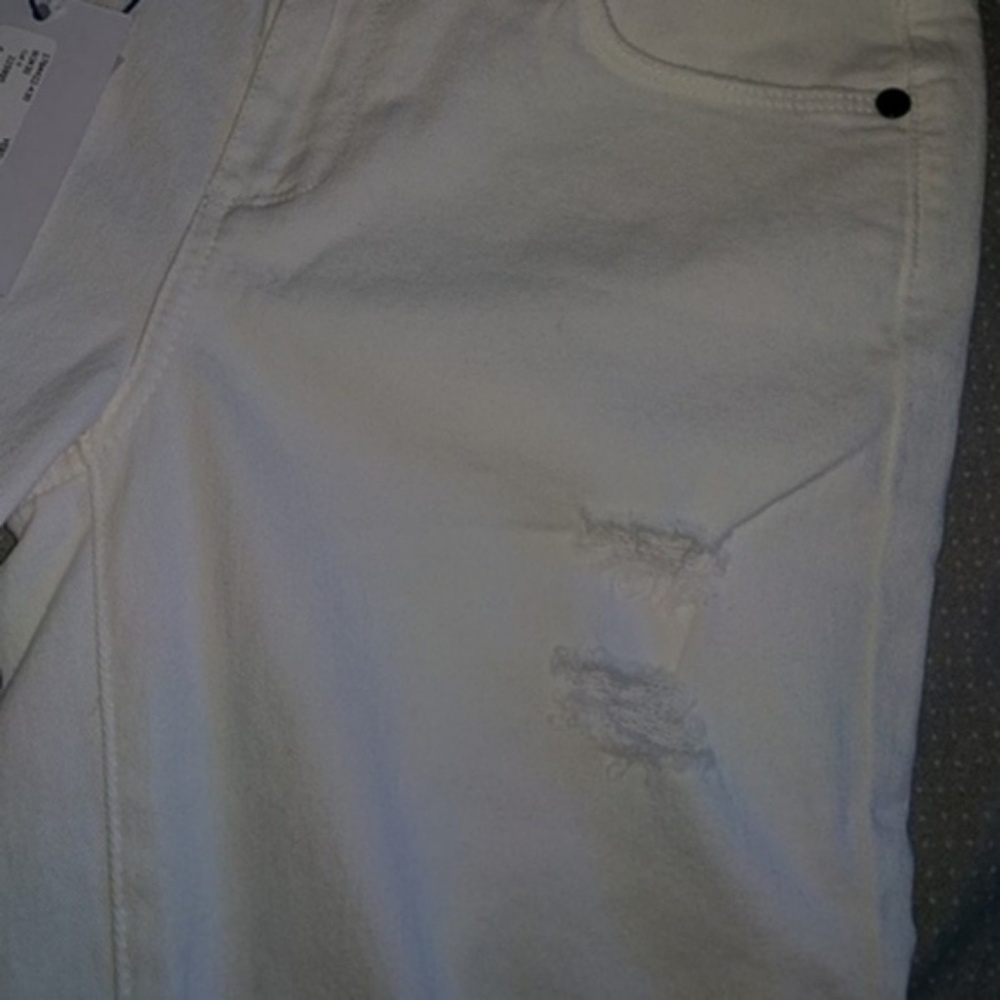 Paige Verdugo Ankle White Skinny Destructed Jeans - Picture 3 of 6