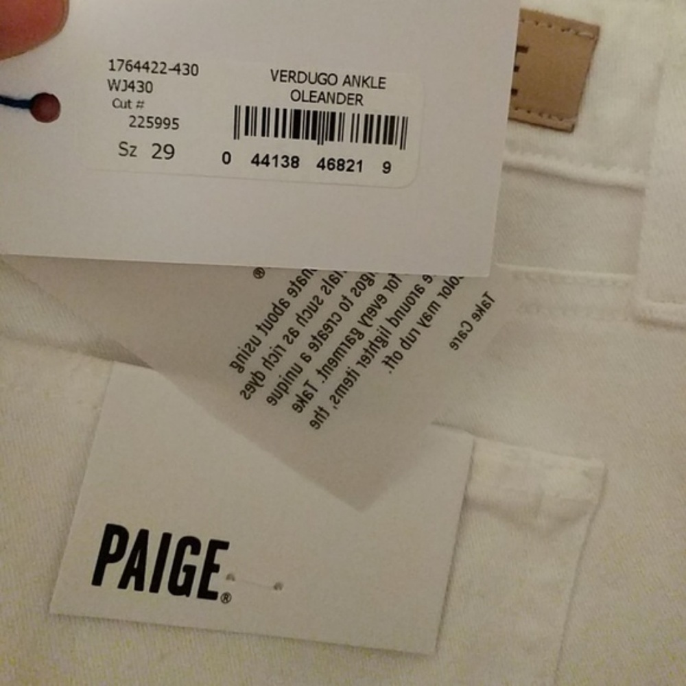 Paige Verdugo Ankle White Skinny Destructed Jeans - Picture 6 of 6
