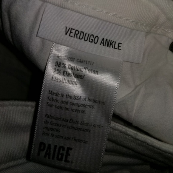 Paige Verdugo Ankle White Skinny Destructed Jeans - Picture 5 of 6