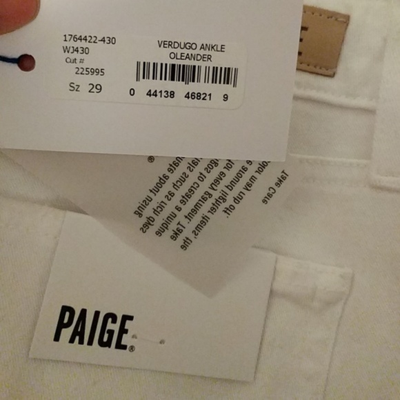 Paige Verdugo Ankle White Skinny Destructed Jeans - Picture 6 of 6