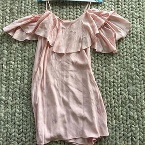 Pink flutter flounce dress.  Never worn no tags.