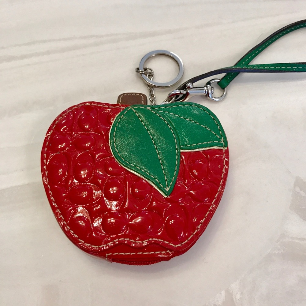 Coach Apple Wristlet/Keychain