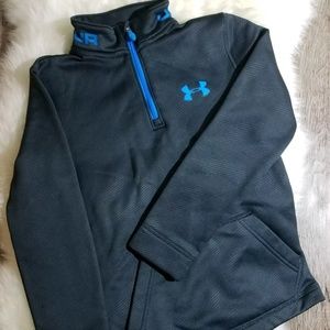 UNDER ARMOUR KIDS GRAY COLD GEAR 1/4 ZIP JACKET