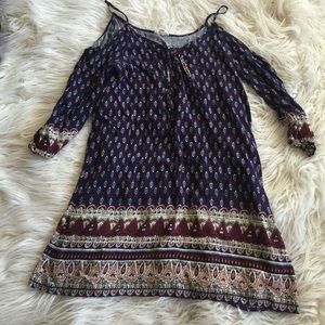 blue boho dress