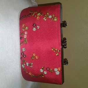 Lovely embroidered flower purse
