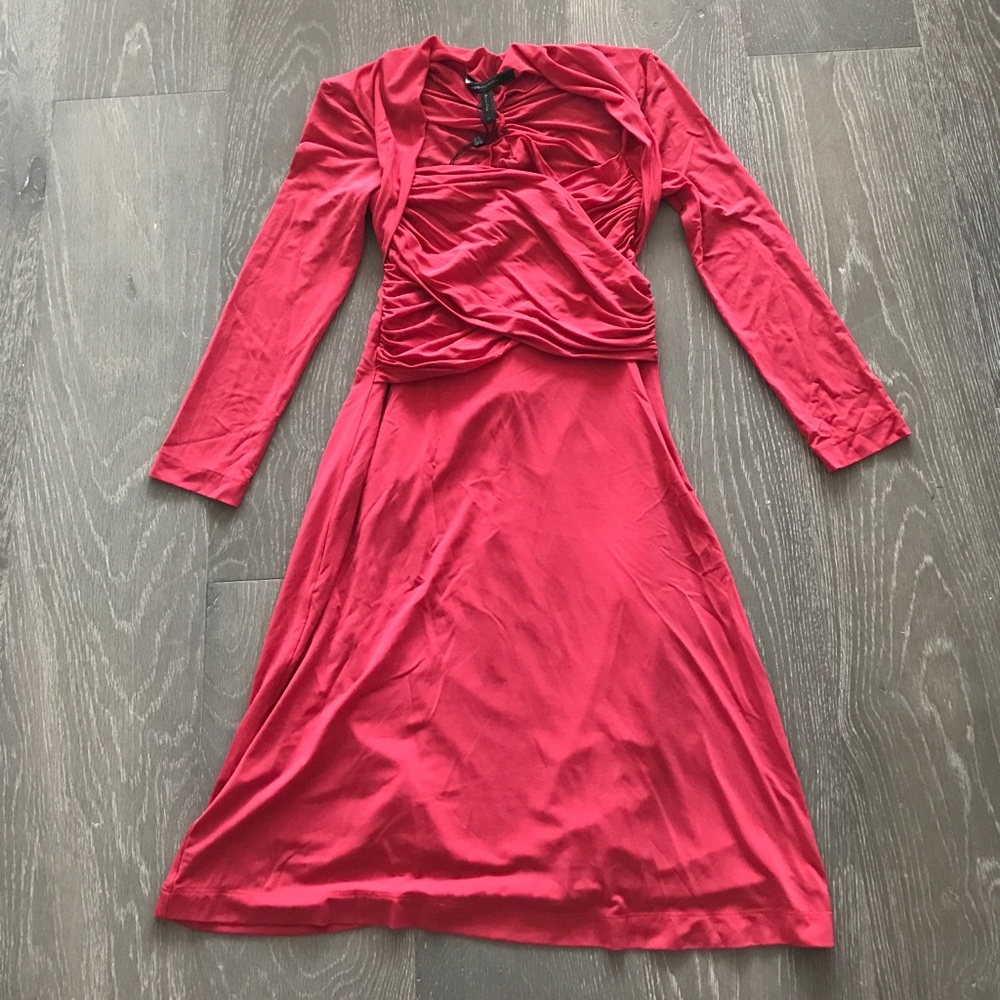BCBG dress wrap dress with peek-a-boo back