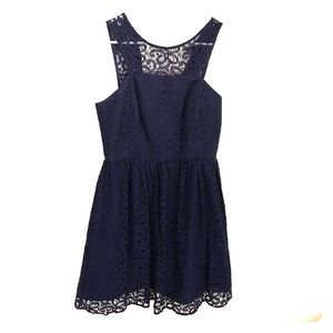 Navy lace dress