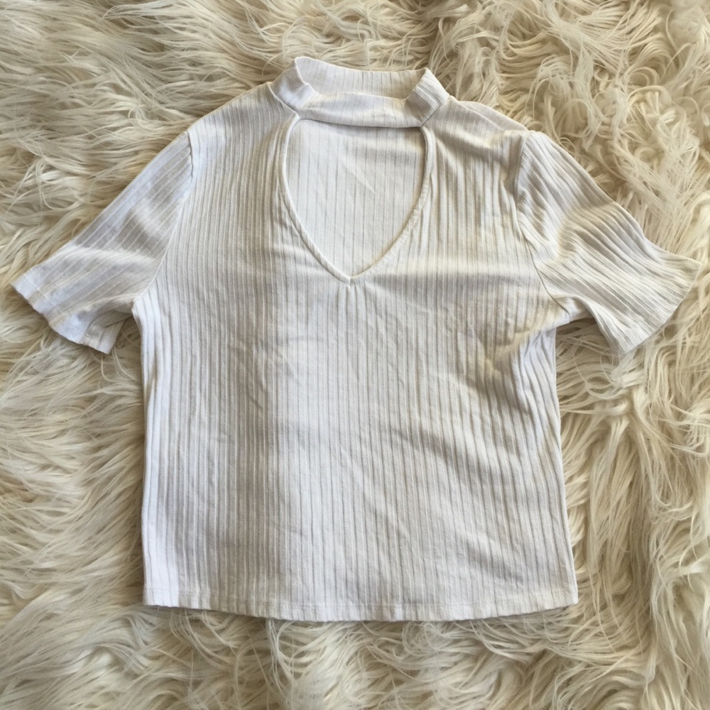 white crop top