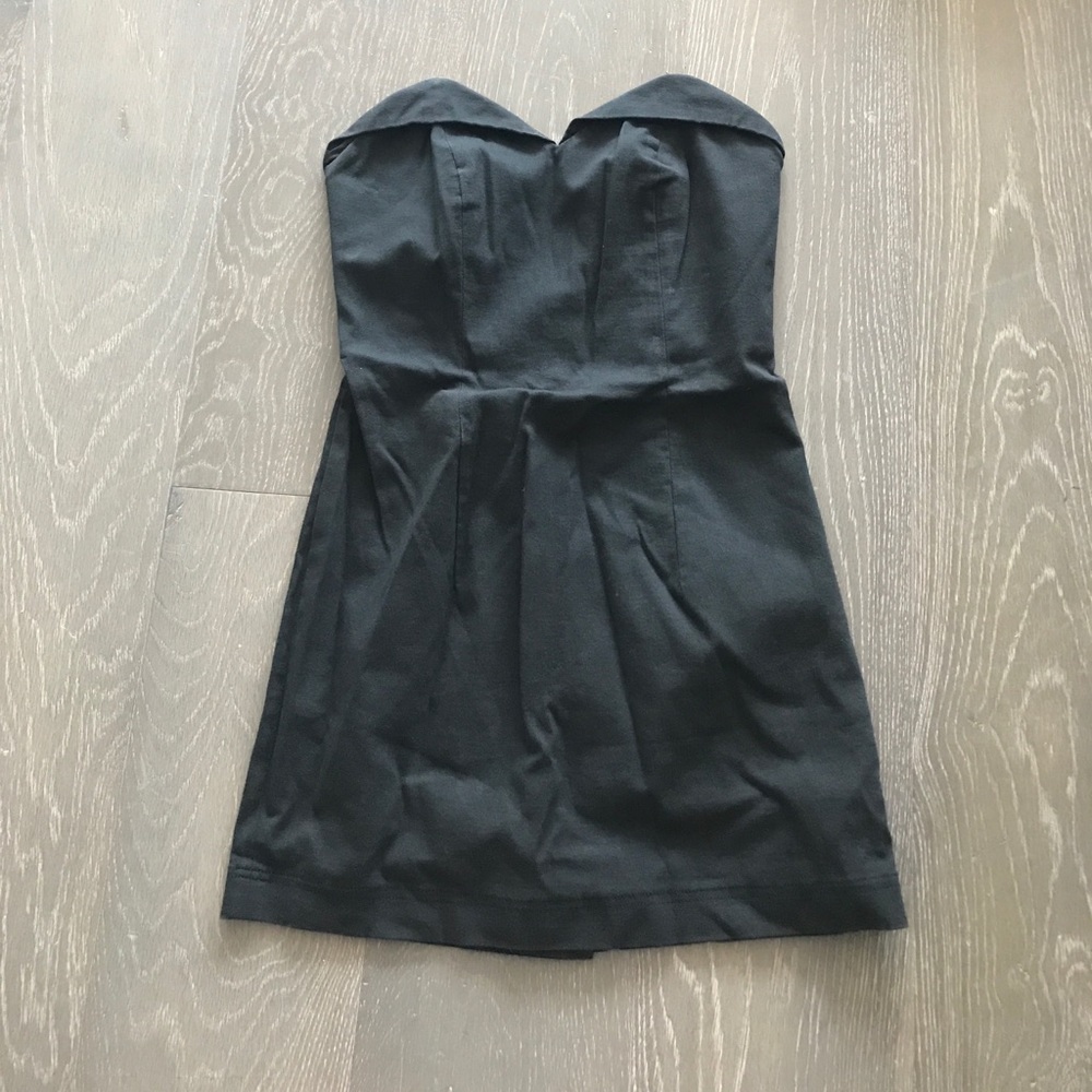 Quail black strapless and backless mini dress