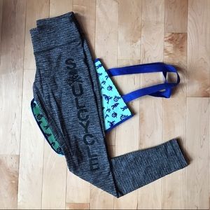 Lululemon soulcycle grey knit leggings