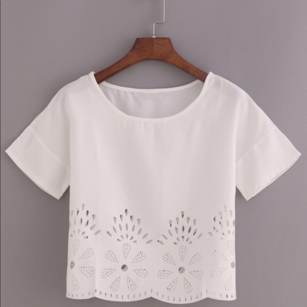 white cut out tee!