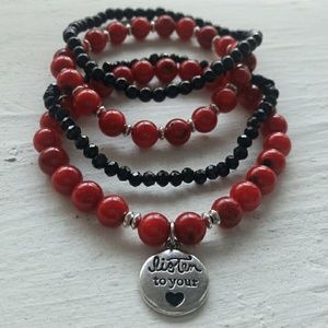 HANDMADE "Listen to your heart" Bracelet Set