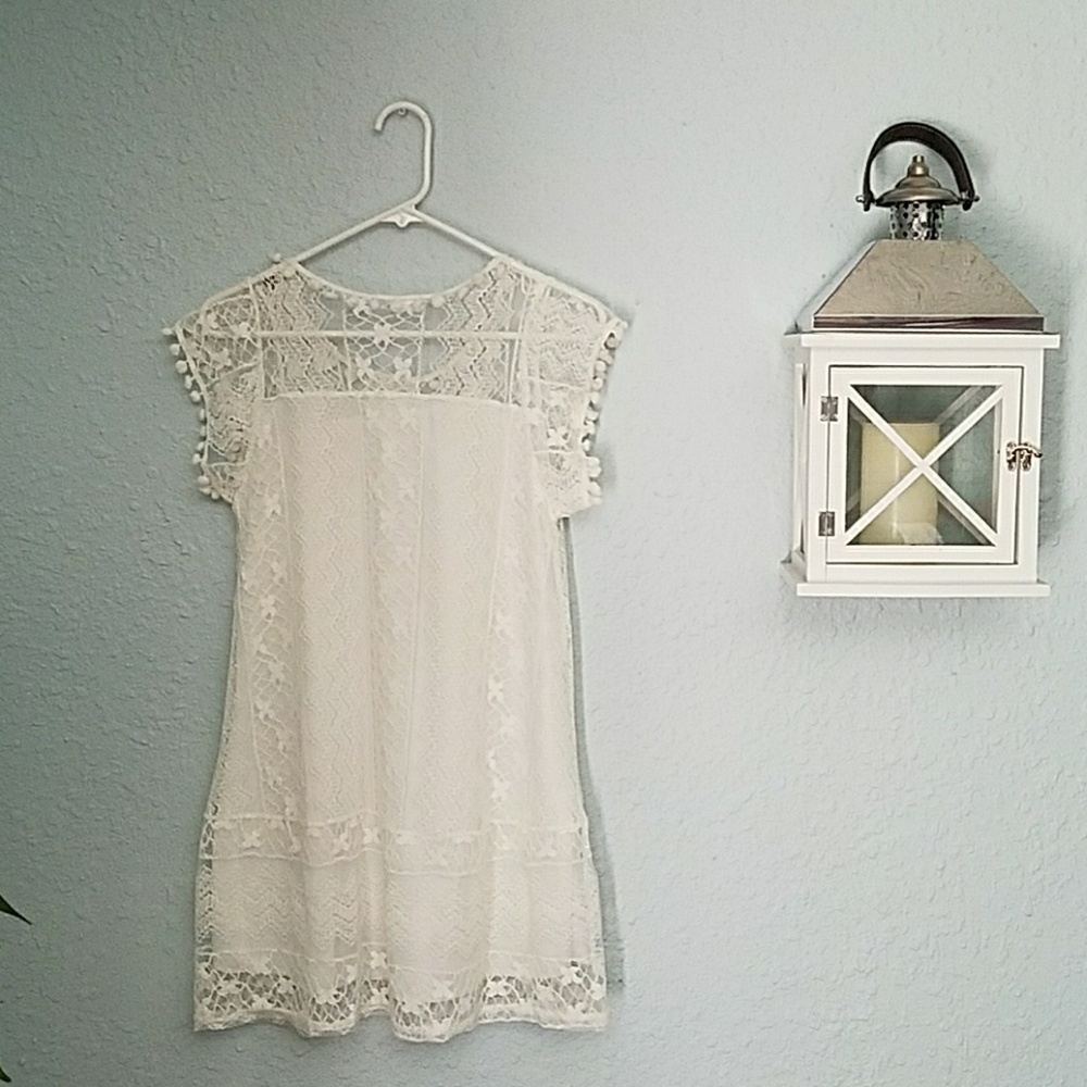 White mini dress