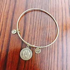 RETIRED RARE Alex & Ani "YAY" Gold Bangle